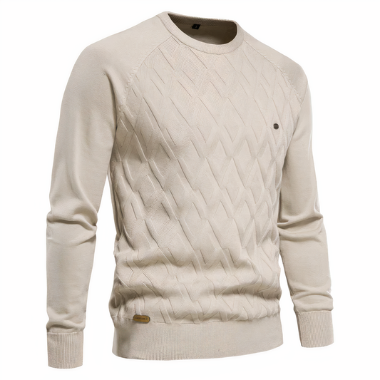 Adam - Men's diamond pattern knitted sweater