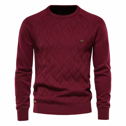 Adam - Men's diamond pattern knitted sweater