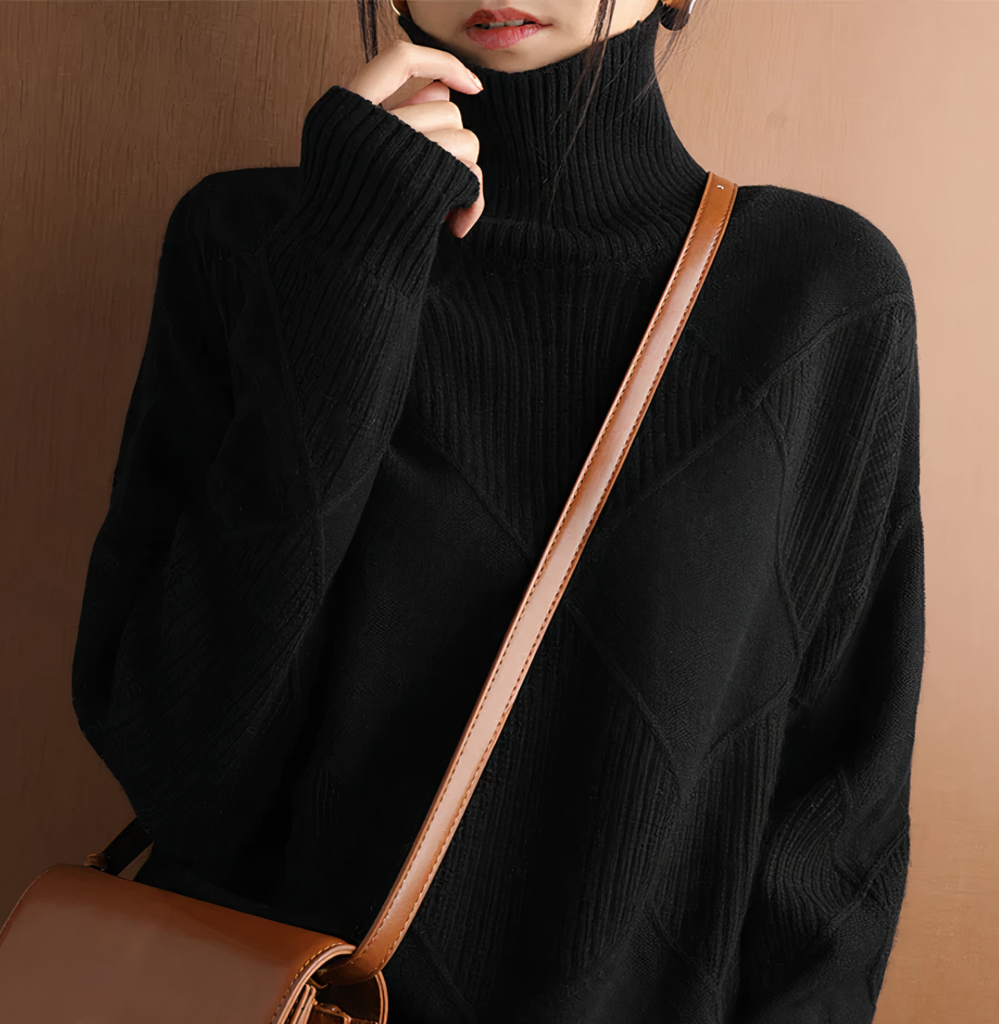 Ellie - Long Sleeve Turtleneck Sweater