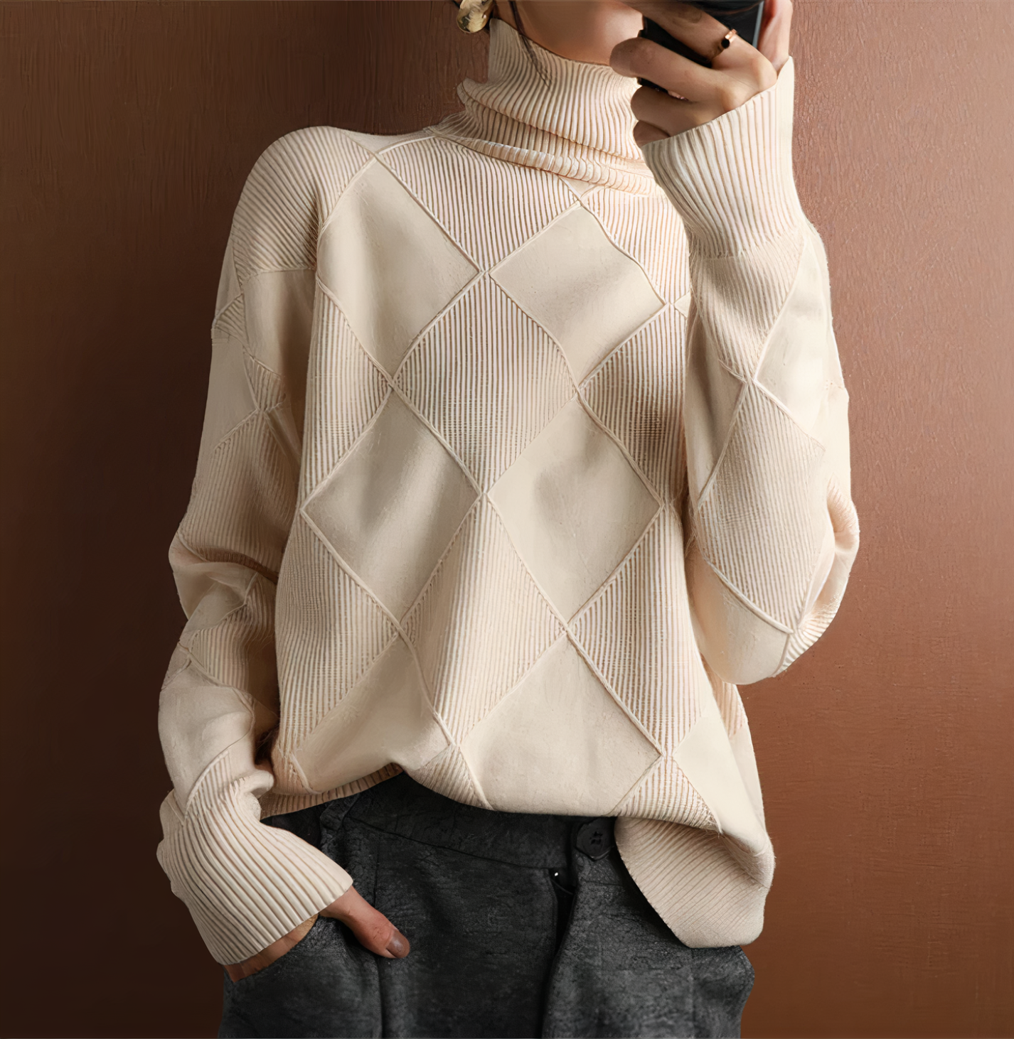 Ellie - Long Sleeve Turtleneck Sweater