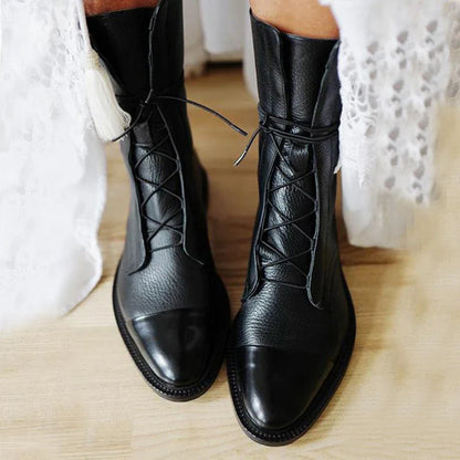 Atara – Leather Combat Boots