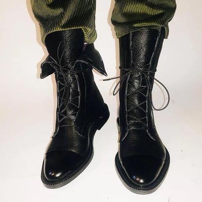 Atara – Leather Combat Boots