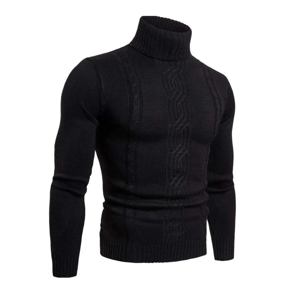 Lucian - Cable-knit cotton turtleneck sweater