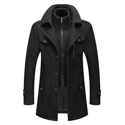 Fashionable double collar jacket for men