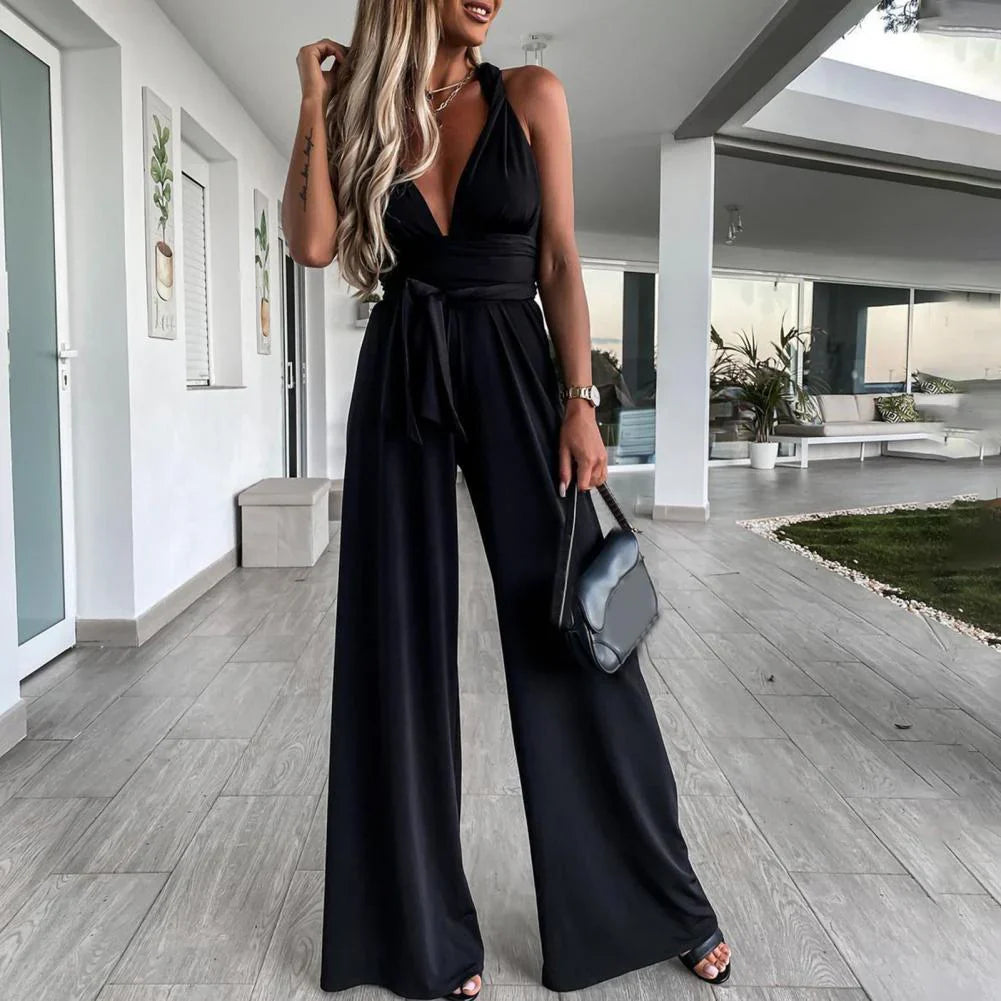 Laura – Elegant Wide Leg Jumpsuit