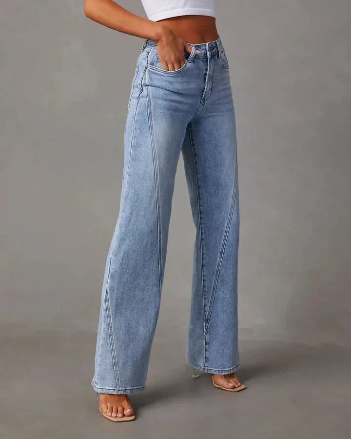 Elkin - High Waist Wide Leg Jeans