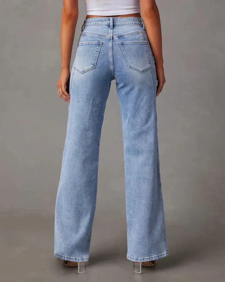 Elkin - High Waist Wide Leg Jeans