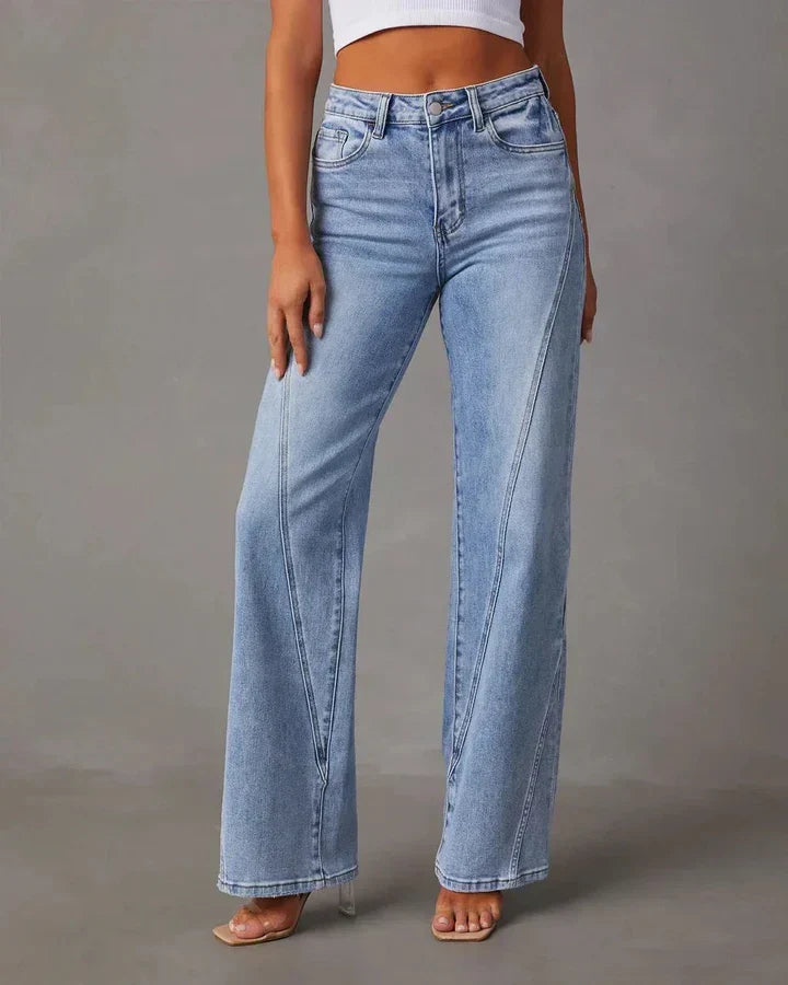 Elkin - High Waist Wide Leg Jeans