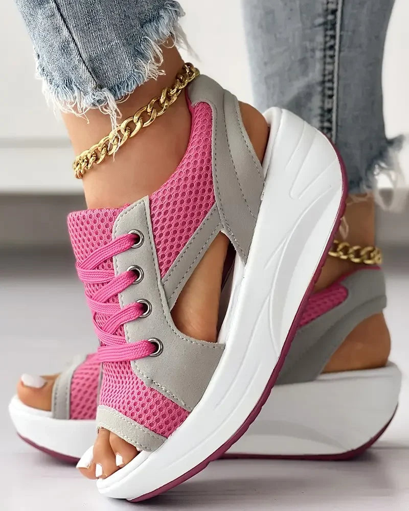 Cayenne – Stylish Mesh Wedge Shoes