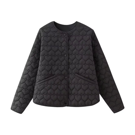 Akhira – Quilted Jacket with Heart Pattern