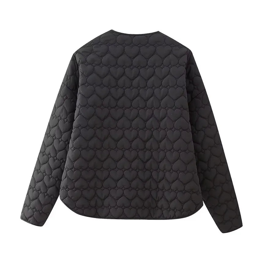 Akhira – Quilted Jacket with Heart Pattern