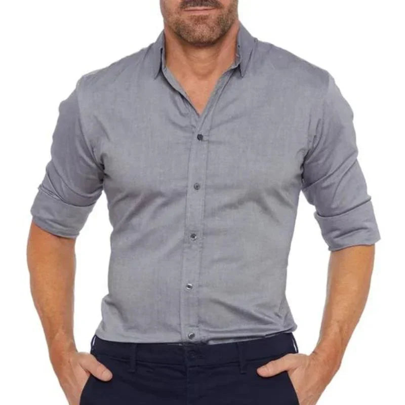 Gavin – Long Sleeved Cotton Shirt