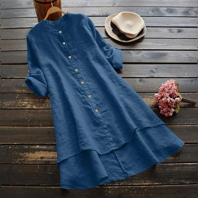 Gabbi - Oversized cotton linen summer dress