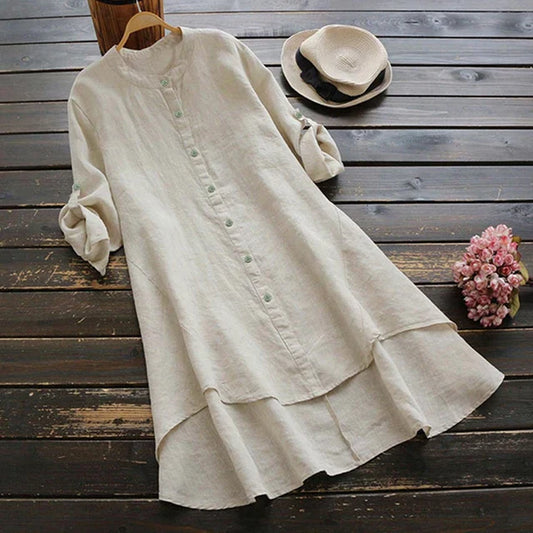 Gabbi - Oversized cotton linen summer dress