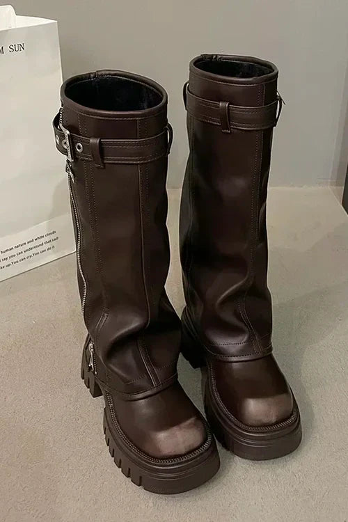 Shana – Knee-High Leather Boots