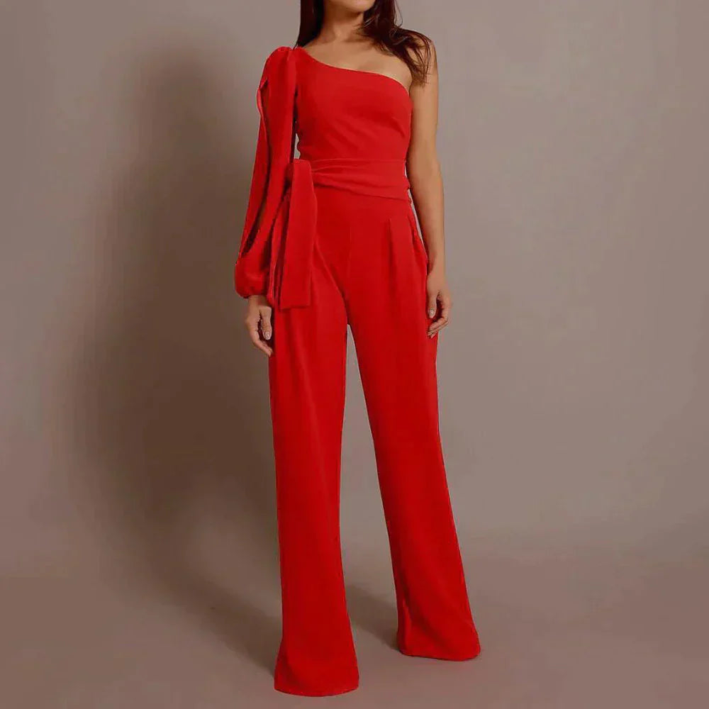 Mei – Elegant One-Shoulder Jumpsuit