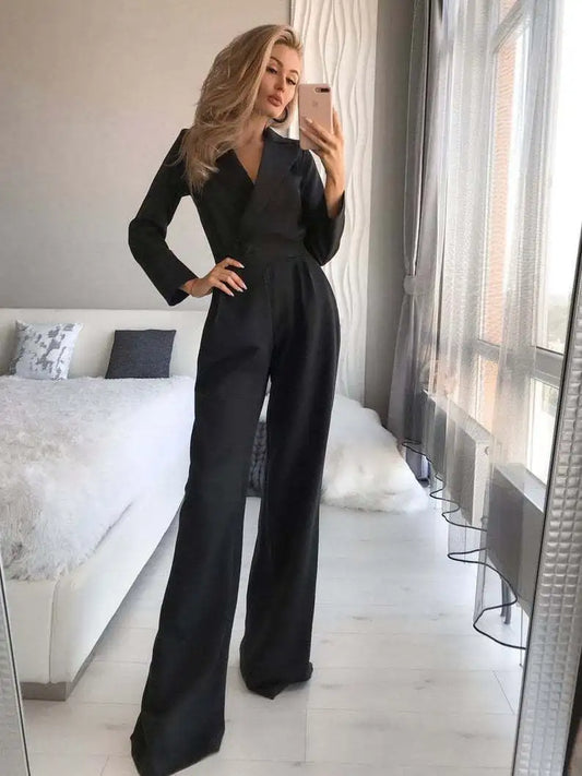 Karina – Elegant Collared Jumpsuit