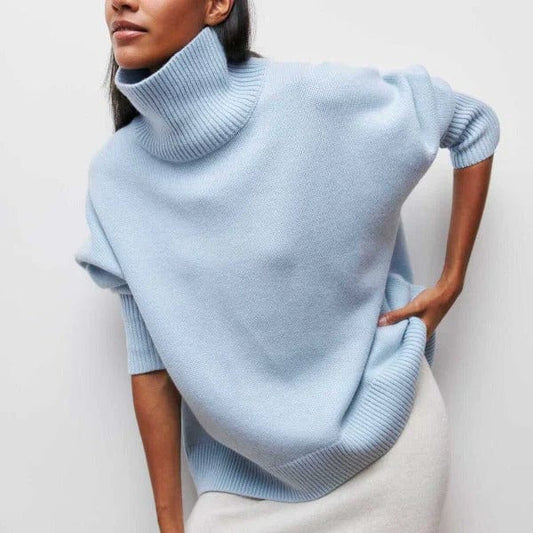 CLARA Oversized Cashmere Turtleneck Sweater