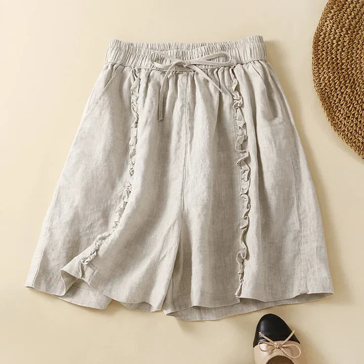 Rhea – Loose Cotton Linen Shorts