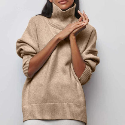 CLARA Oversized Cashmere Turtleneck Sweater