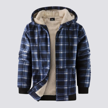 Levi - Men's Fleece Checked Hoodie