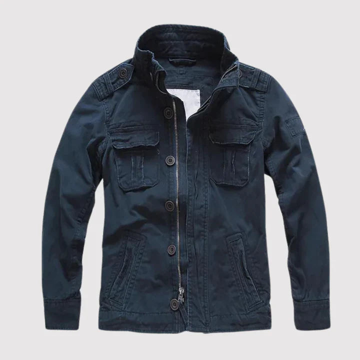 Jethro - Retro Multi-pocket Denim Jacket