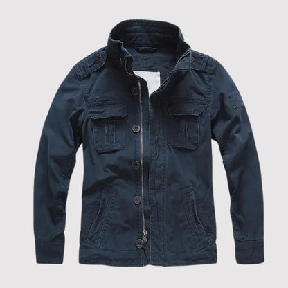 Jethro - Retro Multi-pocket Denim Jacket