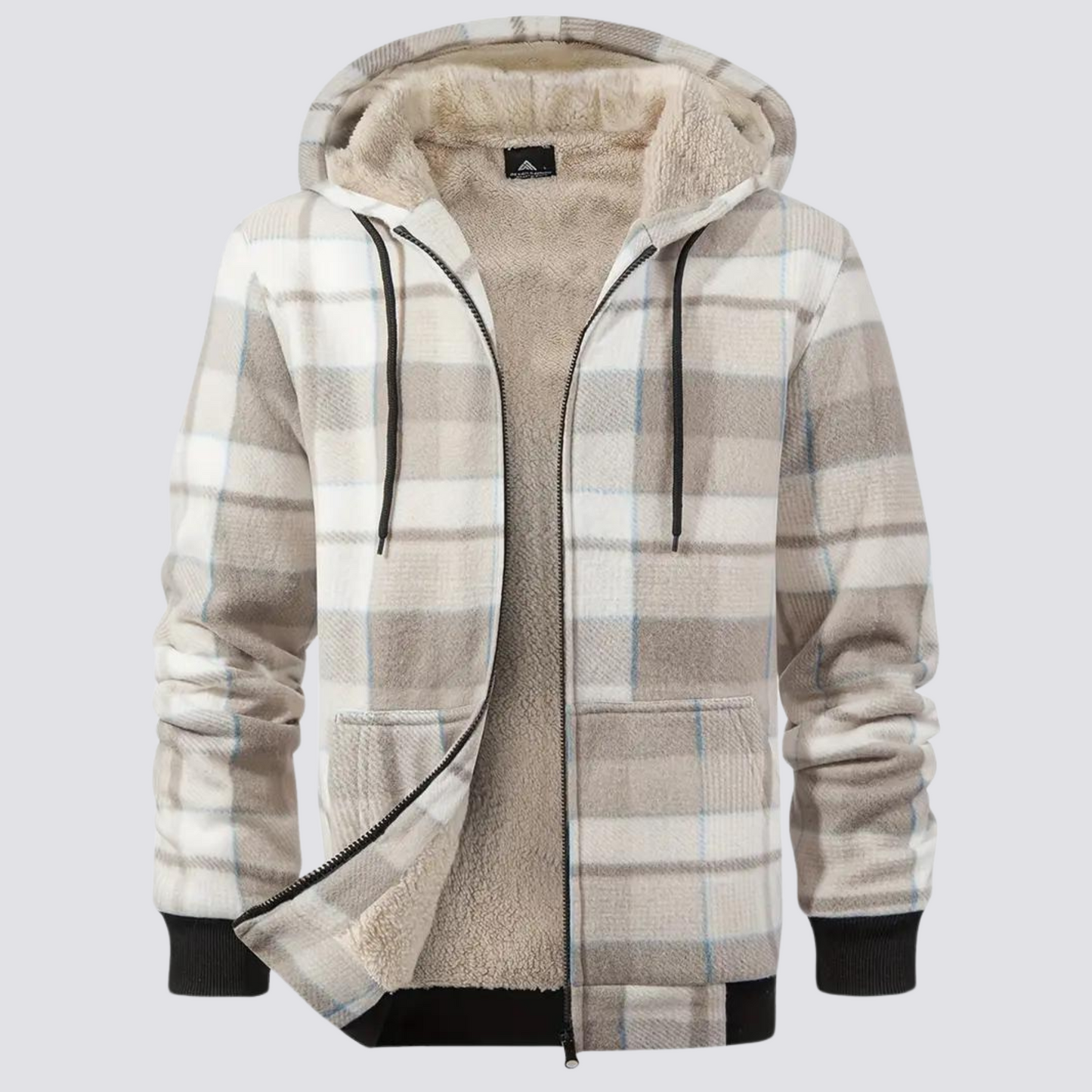 Levi - Men's Fleece Checked Hoodie