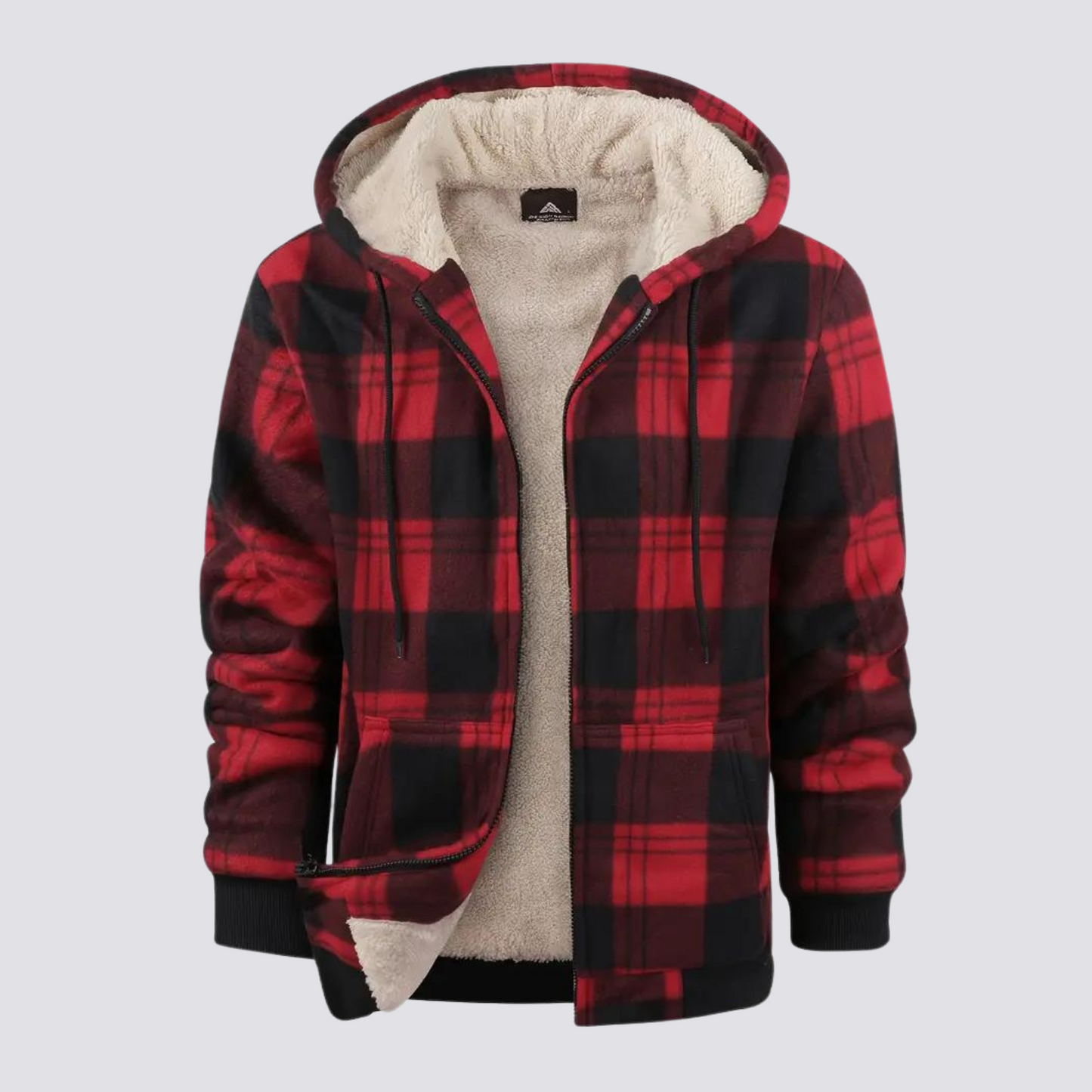 Levi - Men's Fleece Checked Hoodie