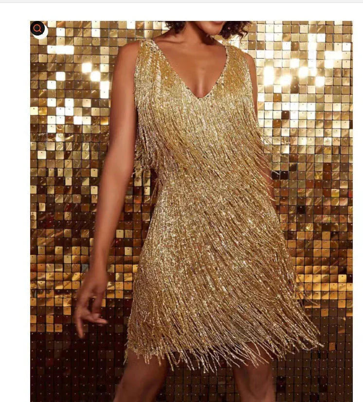 Zorania – Dazzling Fringes and Sequin Dress