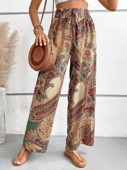 Tasha - Bohemian Print Wide Leg Pants