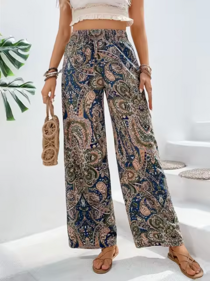 Tasha - Bohemian Print Wide Leg Pants