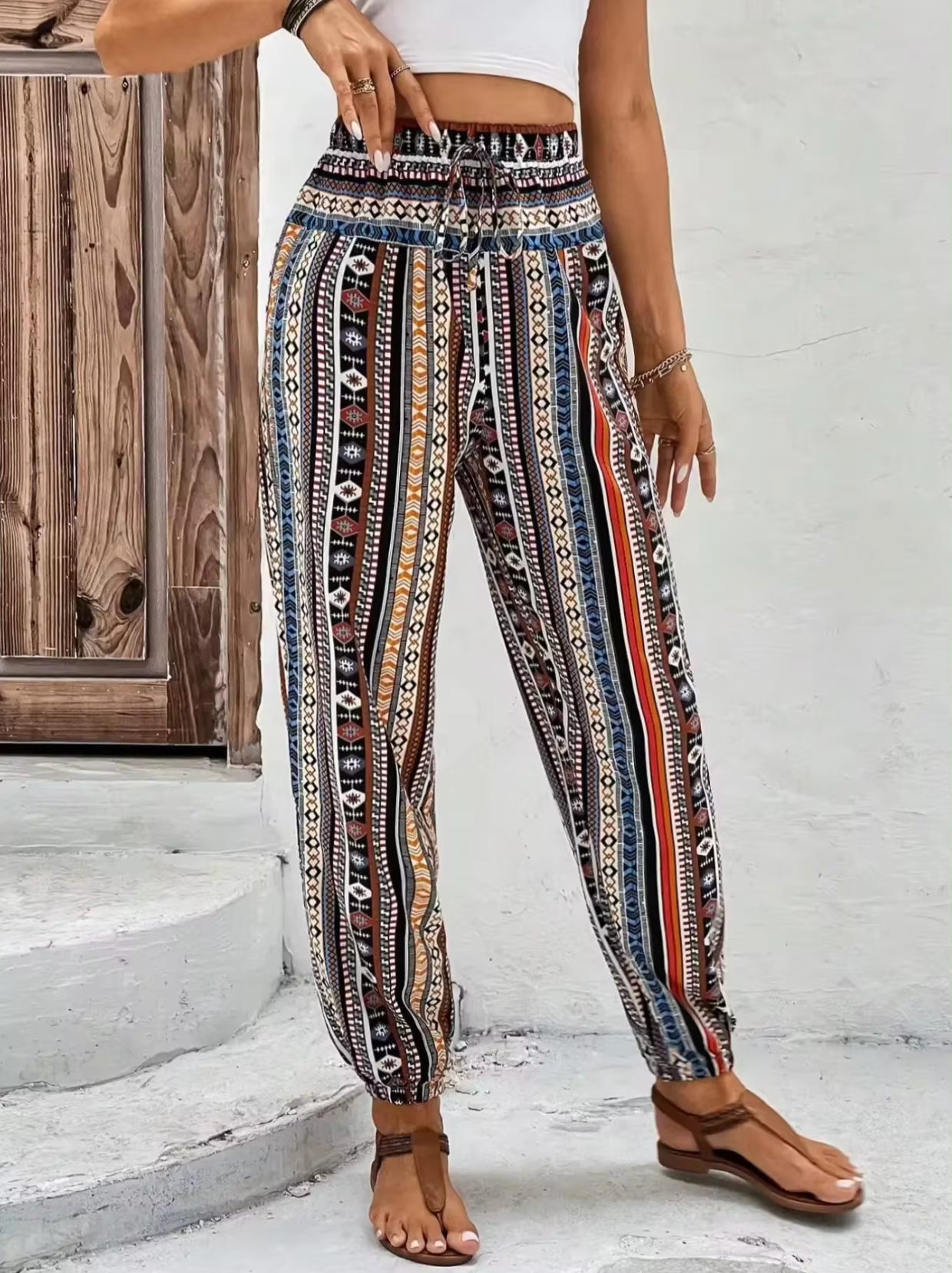 Nelli - Ethnic Print Trousers