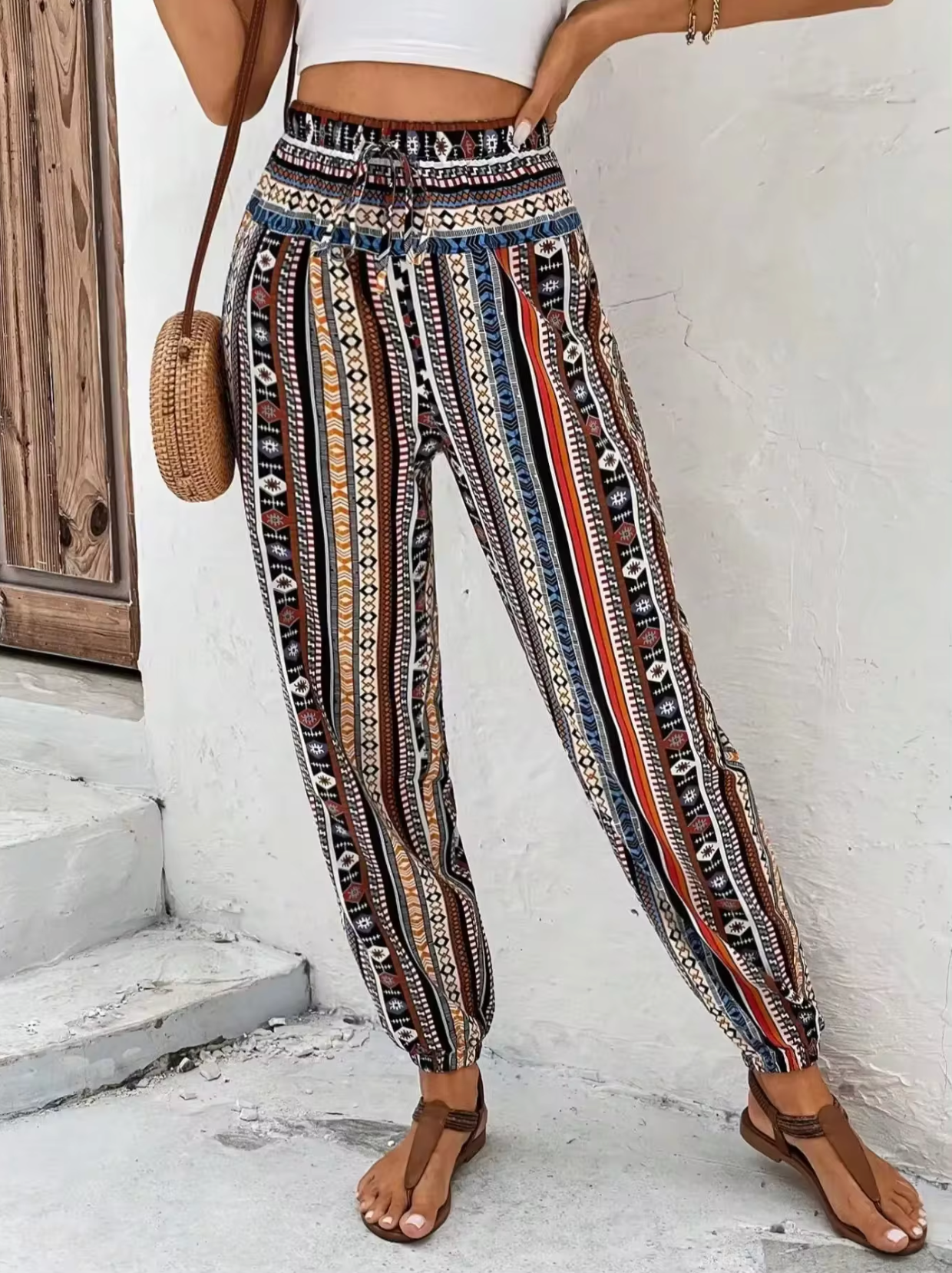 Nelli - Ethnic Print Trousers