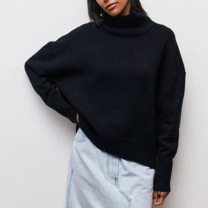 CLARA Oversized Cashmere Turtleneck Sweater