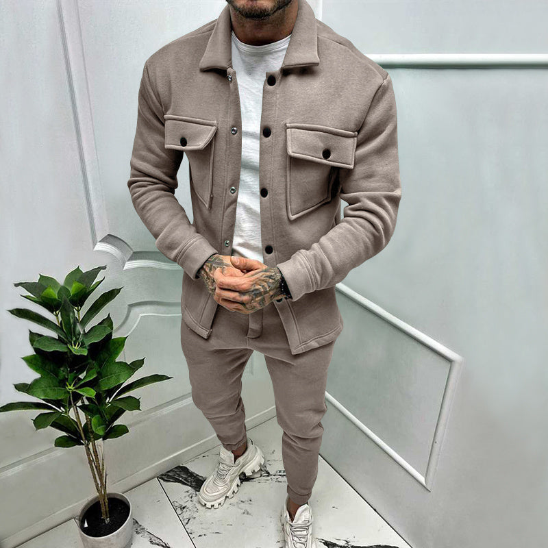 Isidore - 2-piece suede tracksuit