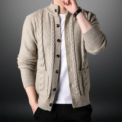 Toby - Fashionable knitted cardigan for men