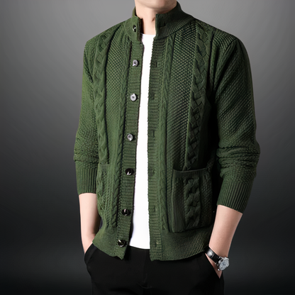 Toby - Fashionable knitted cardigan for men