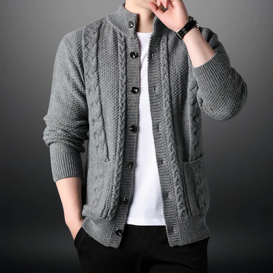 Toby - Fashionable knitted cardigan for men