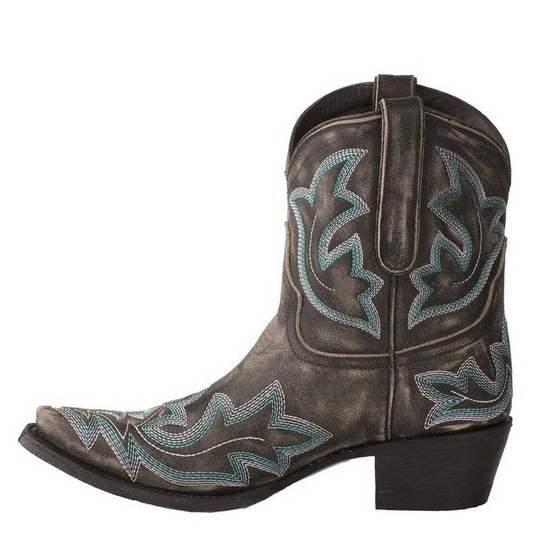 Laurice - Embroidered Leather Cowboy Boots