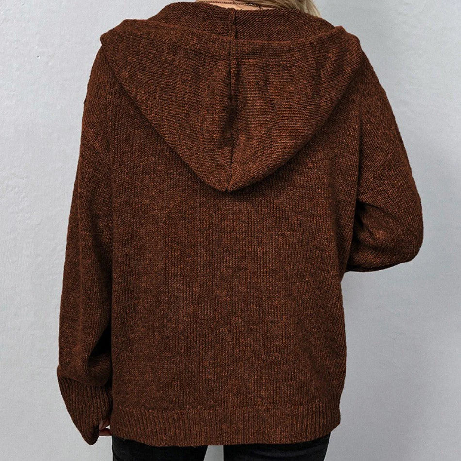 Vega - Hooded cardigan with drawstring