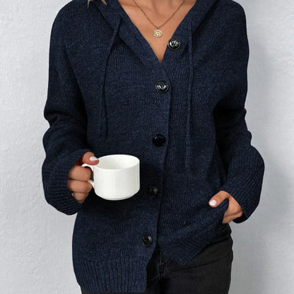 Vega - Hooded cardigan with drawstring