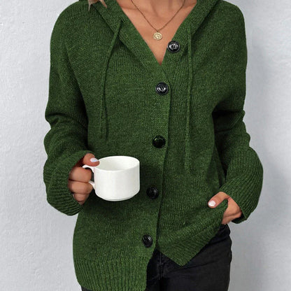 Vega - Hooded cardigan with drawstring