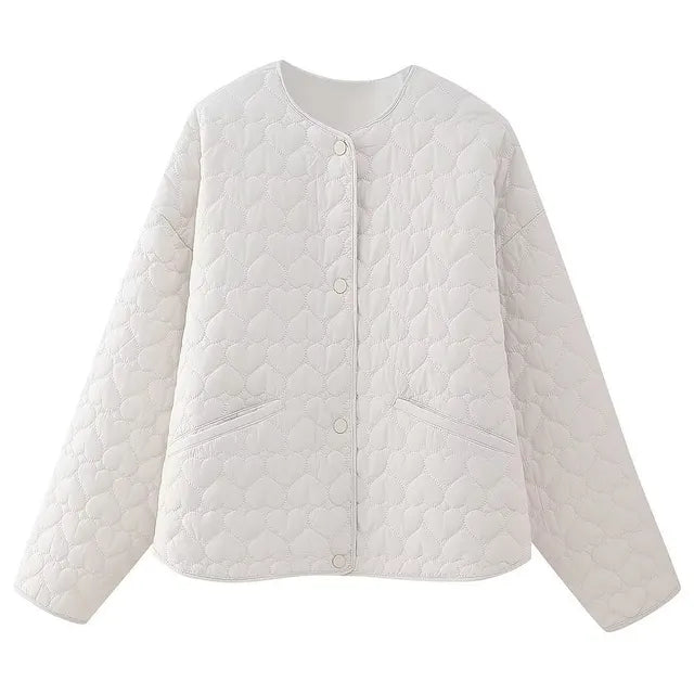 Akhira – Quilted Jacket with Heart Pattern