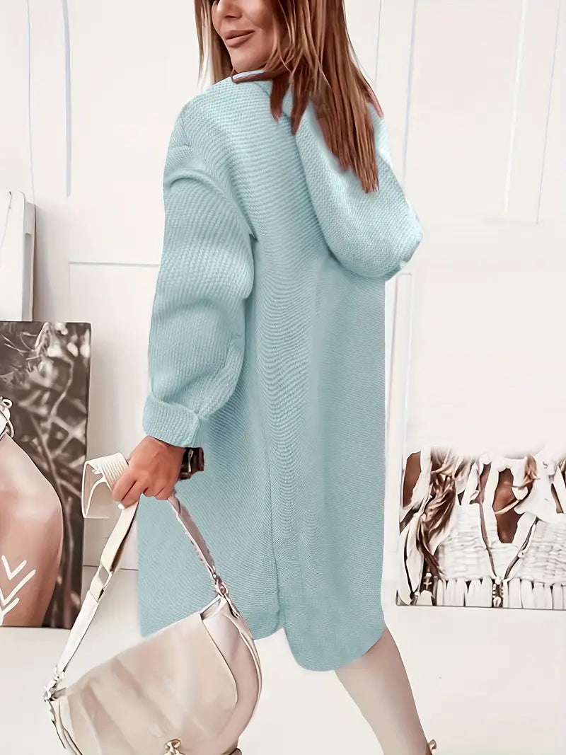 Ariana – Long knitted cardigan with hood