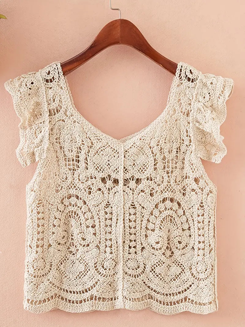 Angelyn - Elegant Off-shoulder Lace Top