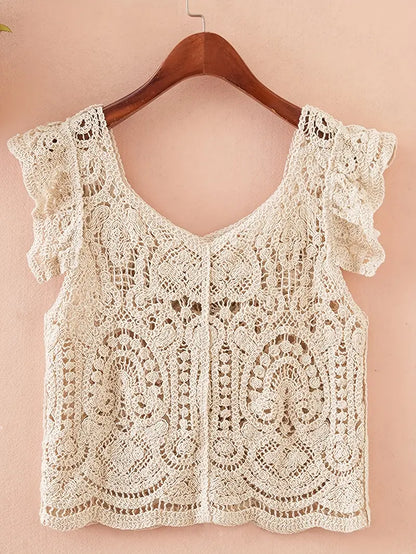 Angelyn - Elegant Off-shoulder Lace Top