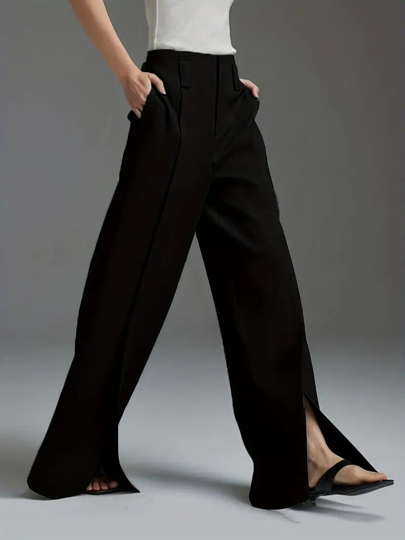 Aaliyah – Elegant High Waist Wide Leg Pants