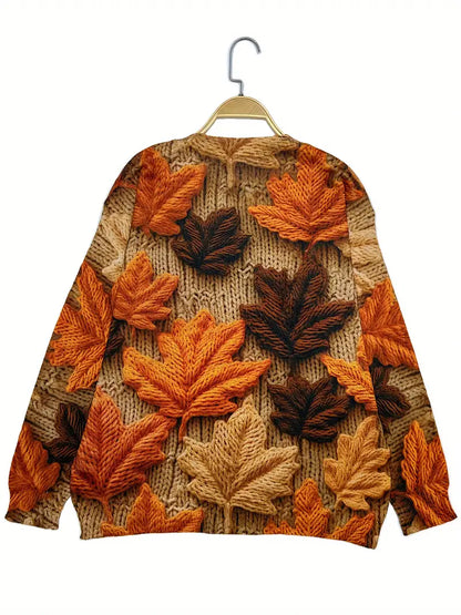 Rupal – Autumn Leaf Print Sweater