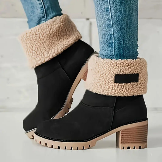 Avril - Fleece-lined snow boots with mid-calf height